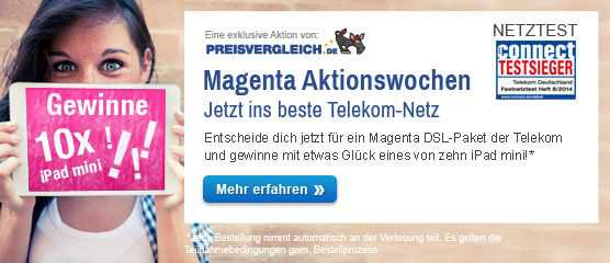Deutsche Telekom Magenta Aktionswochen bei PREISVERGLEICH.de
